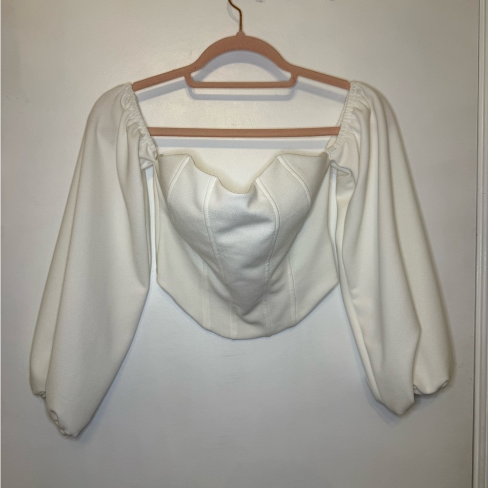Elegant White Off-Shoulder Women's Top